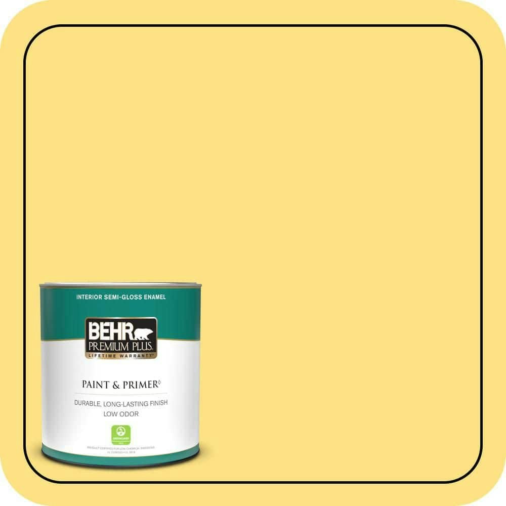 Sweet Chamomile Semi-Gloss Interior Paint and Primer 1-Quart Can: $20.48 Sweet Chamomile Semi-Gloss Interior Paint and Primer 1-Quart Can: $20.48