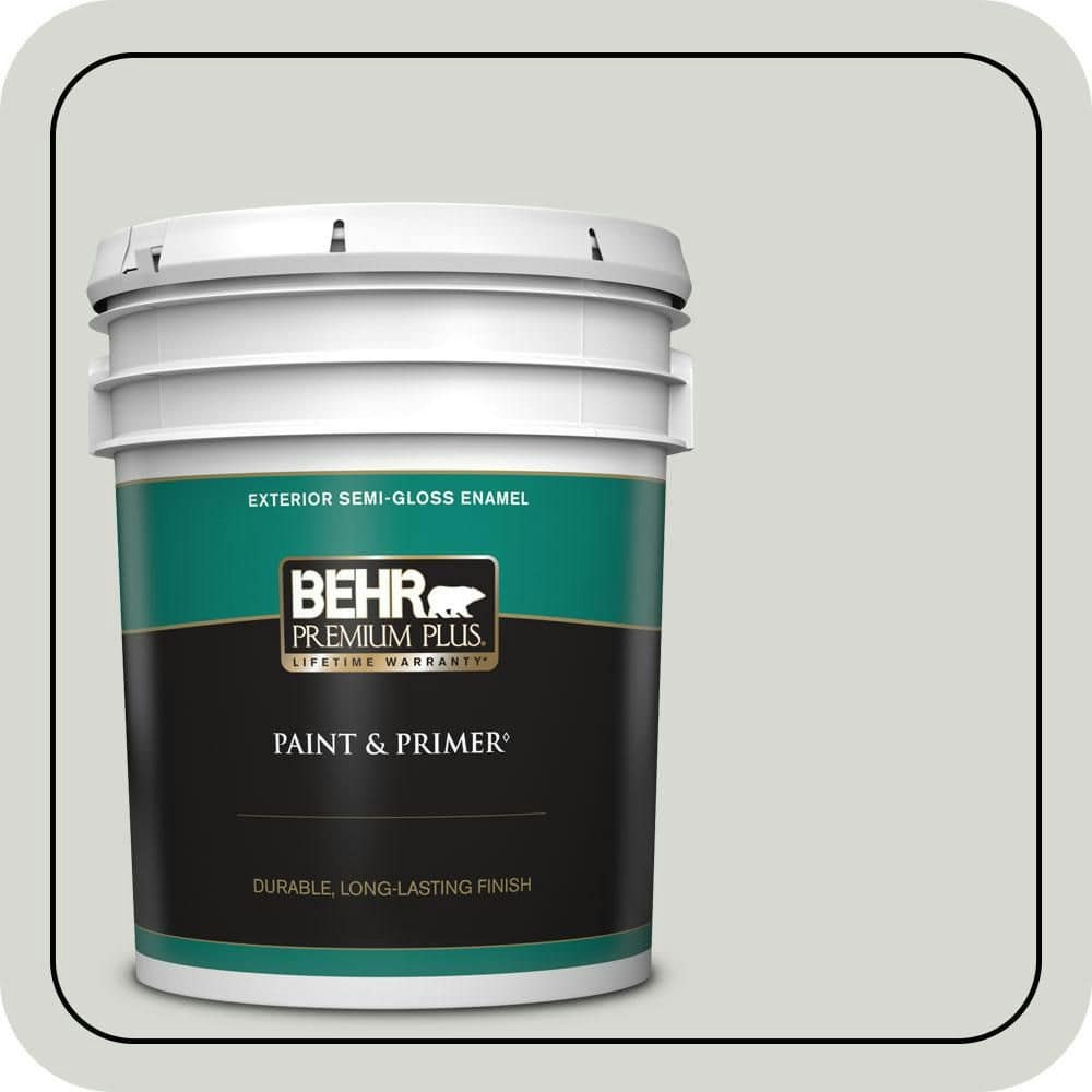 Behr Premium Plus 5-Gallon Seagull Gray Semi-Gloss Exterior Paint and Primer: $235 Behr Premium Plus 5-Gallon Seagull Gray Semi-Gloss Exterior Paint and Primer: $235
