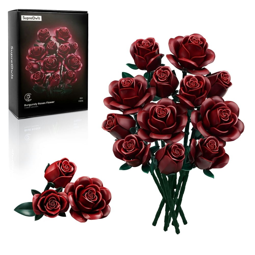 Burgundy Rose Bouquet Building Set: $9.90 Burgundy Rose Bouquet Building Set: $9.90