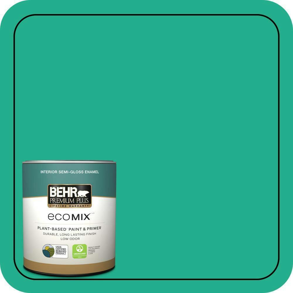 Mermaid Song Semi-Gloss EcoMix Plant-Based Interior Paint & Primer 1-Quart Can: $22.48 Mermaid Song Semi-Gloss EcoMix Plant-Based Interior Paint & Primer 1-Quart Can: $22.48