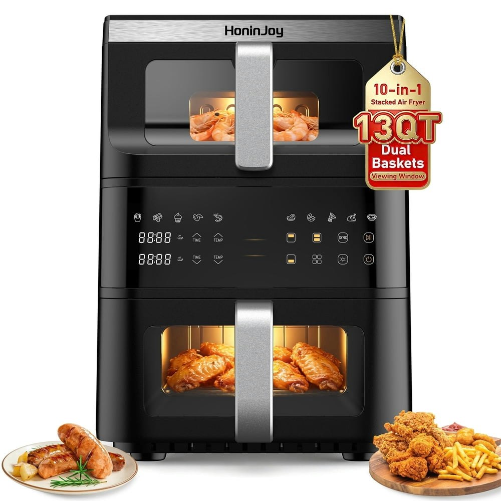 HoninJoy 13-Quart Double Basket Air Fryer: $135.99 HoninJoy 13-Quart Double Basket Air Fryer: $135.99
