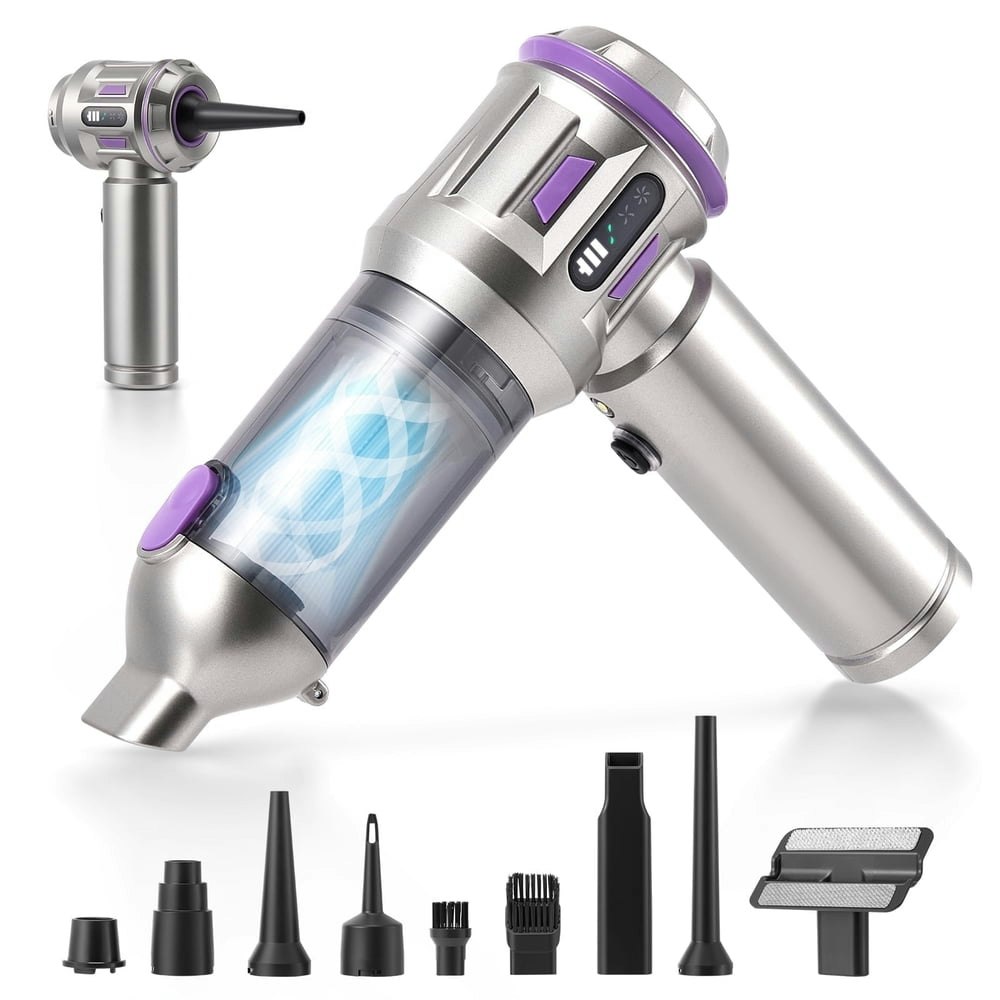 Alilyy 22,000PA Cordless 4-in-1 Handheld Vacuum and Air Duster: $21.79