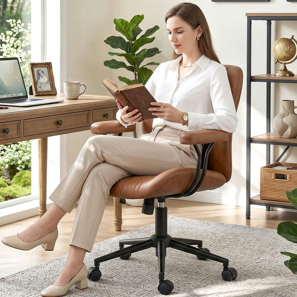 Coolhut Ergonomic PU Leather Office Chair: $99.98