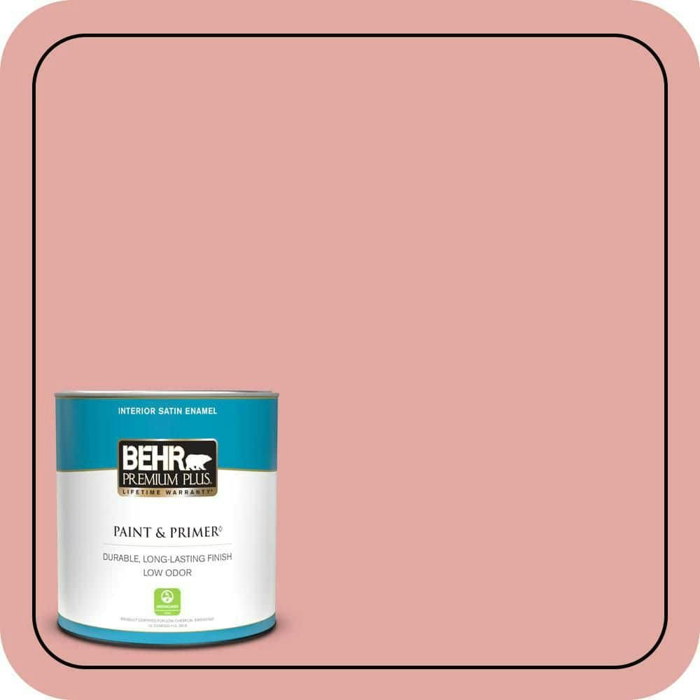 Behr Premium Plus 1-Quart Coral Fountain Satin Enamel Interior Paint and Primer: $19.48 Behr Premium Plus 1-Quart Coral Fountain Satin Enamel Interior Paint and Primer: $19.48