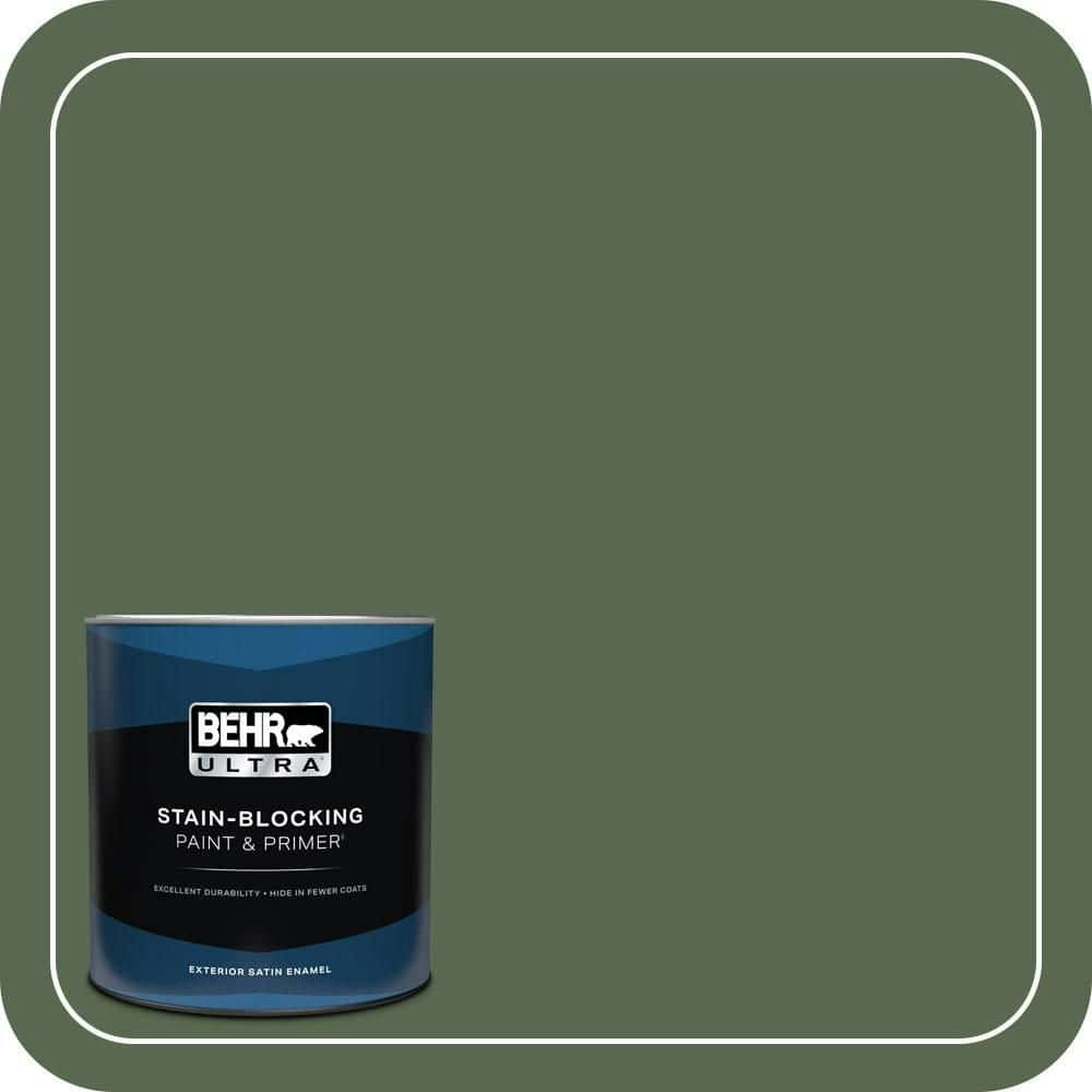 Behr Premium Trailing Vine 1-Quart Satin Enamel Exterior Paint and Primer: $29.98 Behr Premium Trailing Vine 1-Quart Satin Enamel Exterior Paint and Primer: $29.98