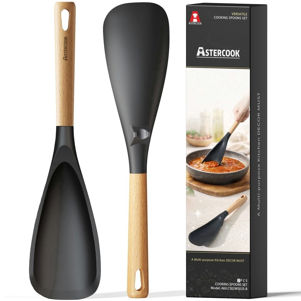 Astercook Silicone Cooking Spoons 2-Pack: $10.99 Astercook Silicone Cooking Spoons 2-Pack: $10.99