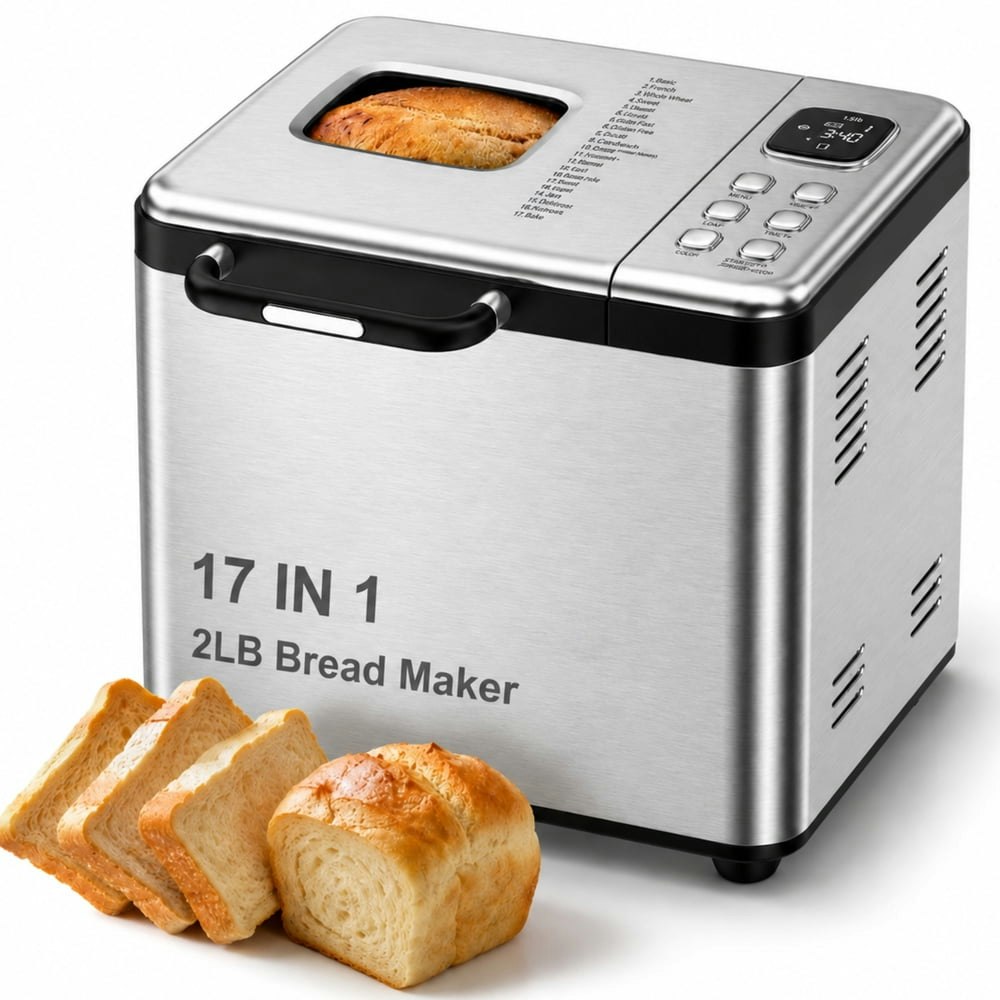 Amumu 2lb 17-in-1 Automatic Bread Maker: $89.99