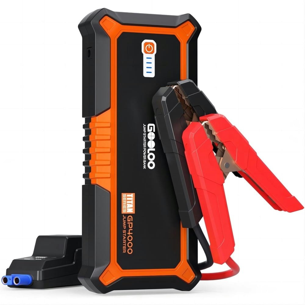 Gooloo 4,000A Car Jump Starter: $65.59 Gooloo 4,000A Car Jump Starter: $65.59