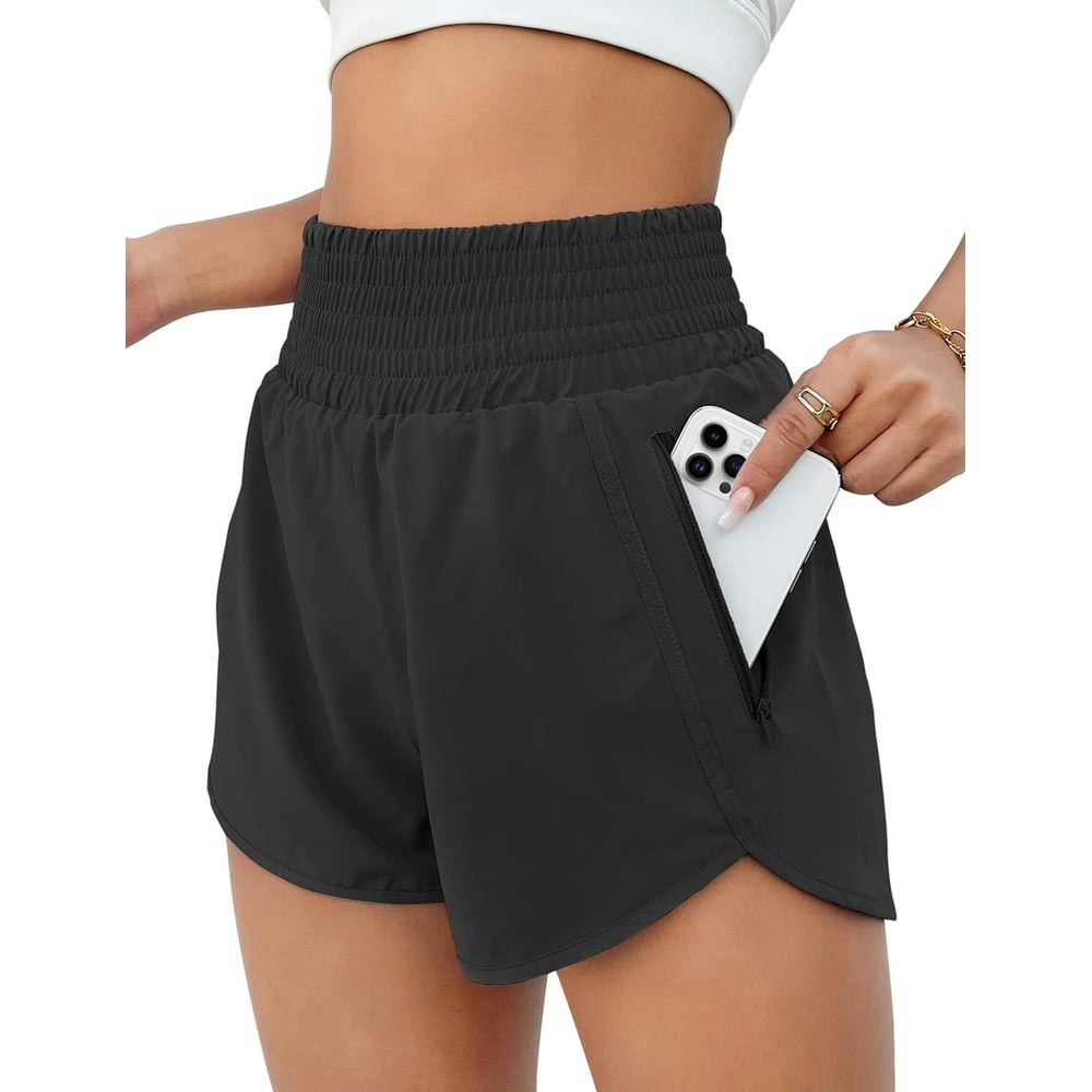 Rosvigor Women's High-Waisted Athletic Shorts with Pockets: $13.98 Rosvigor Women's High-Waisted Athletic Shorts with Pockets: $13.98