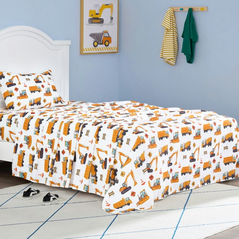 Joyfy Twin Construction Vehicle Sheet Set 3-Piece: $21.99 Joyfy Twin Construction Vehicle Sheet Set 3-Piece: $21.99