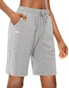 Viodia Women's Bermuda Long Shorts for $14 + free shipping w/ Prime