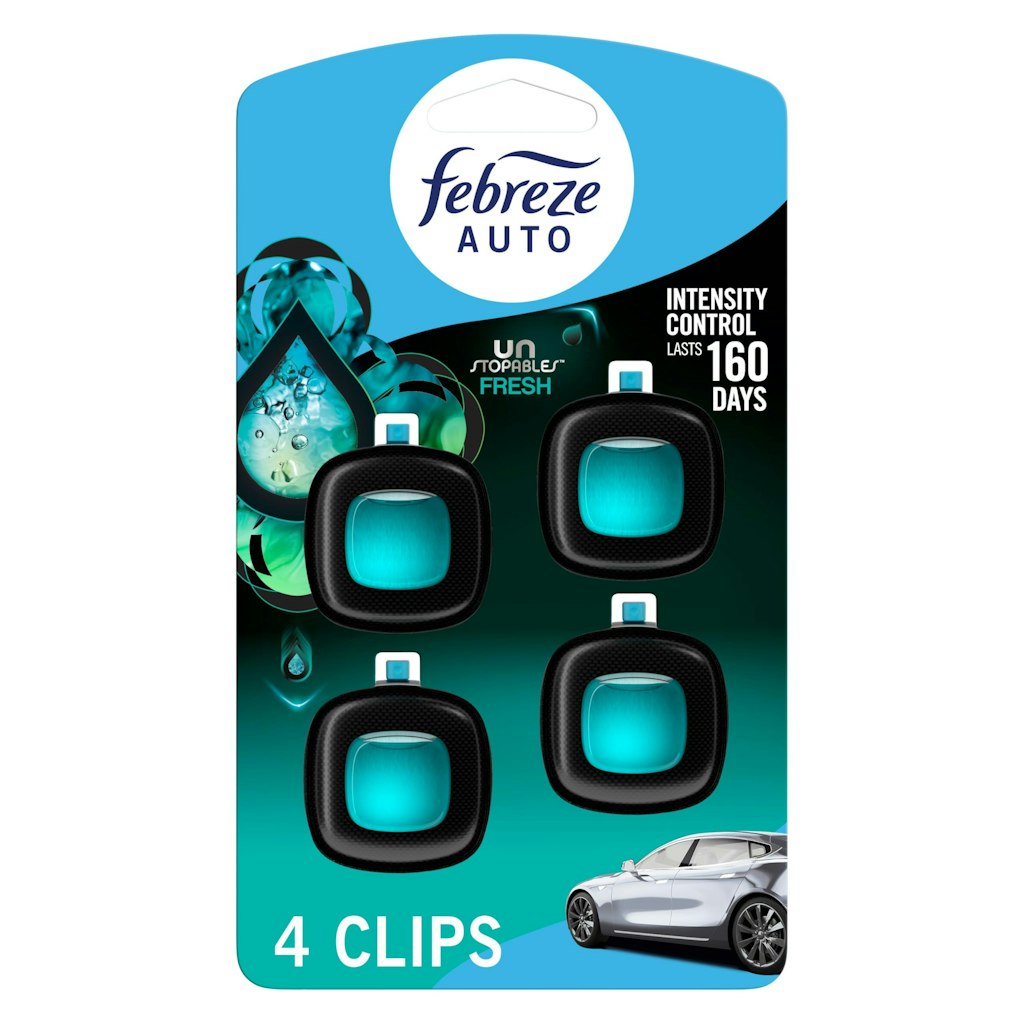 Febreze Unstopables Fresh Scent Car Air Freshener Vent Clip 4-Pack: $8.99