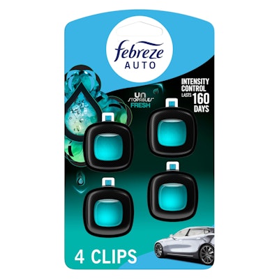 Febreze Unstopables Fresh Scent Car Air Freshener Vent Clip 4-Pack for $9 + free shipping w/ Prime