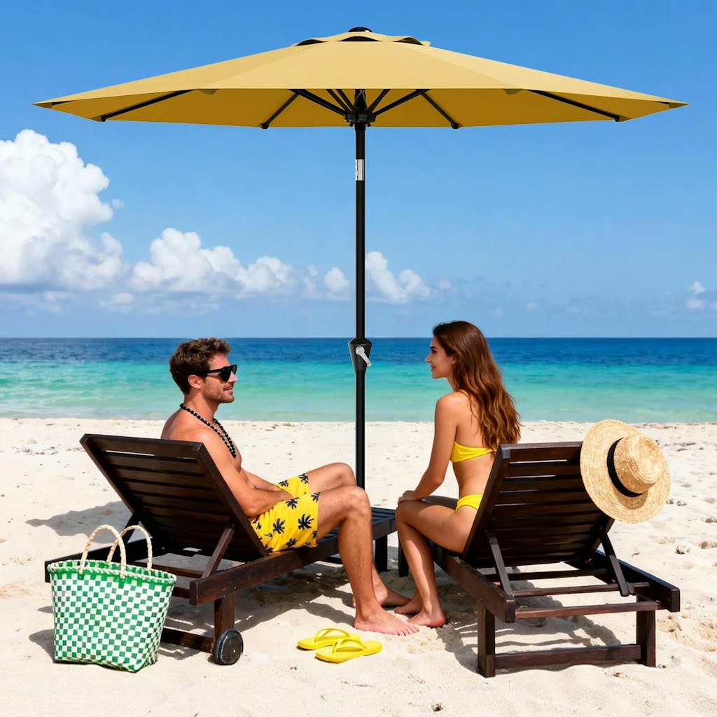 HiMiss 9-Foot UPF 50+ Patio Umbrella: $18 HiMiss 9-Foot UPF 50+ Patio Umbrella: $18