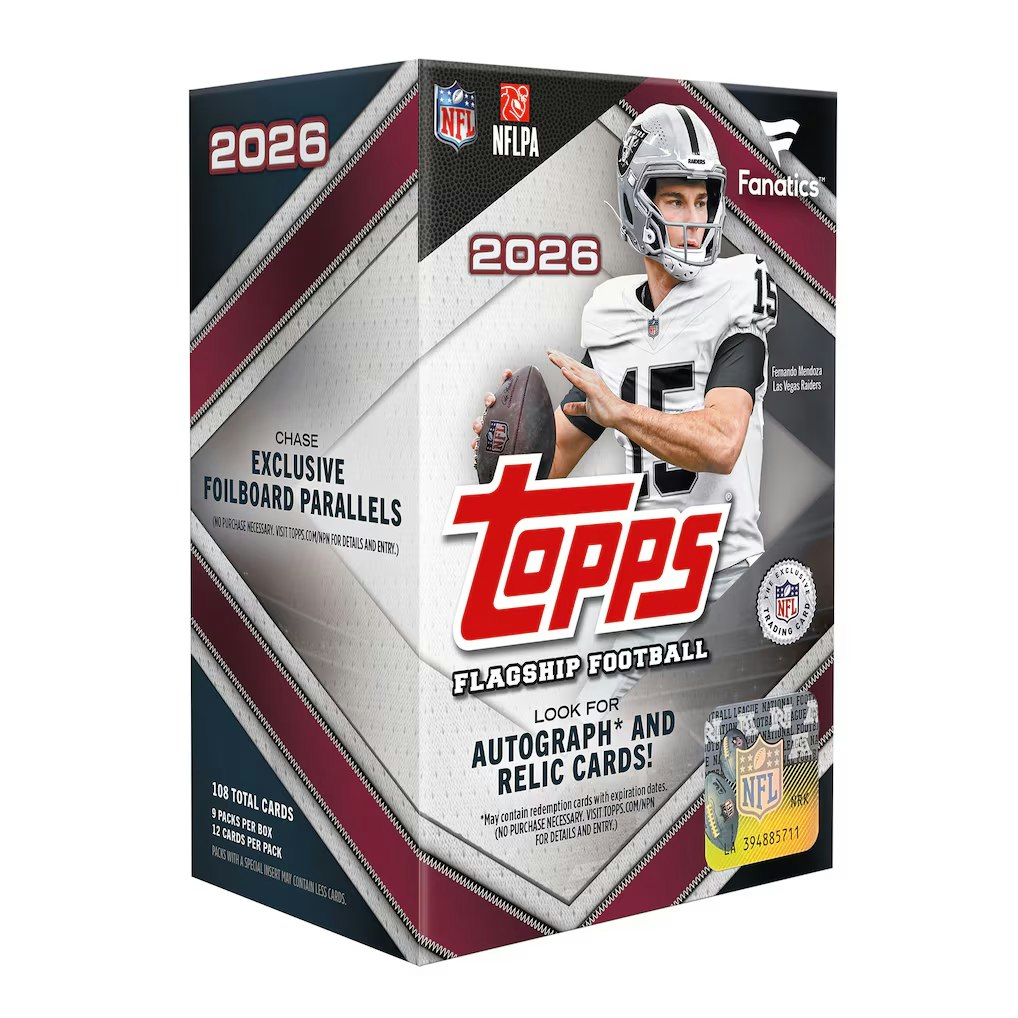 2026 Topps Flagship Football Factory-Sealed Fanatics/NFL Shop Exclusive Value Box: $30