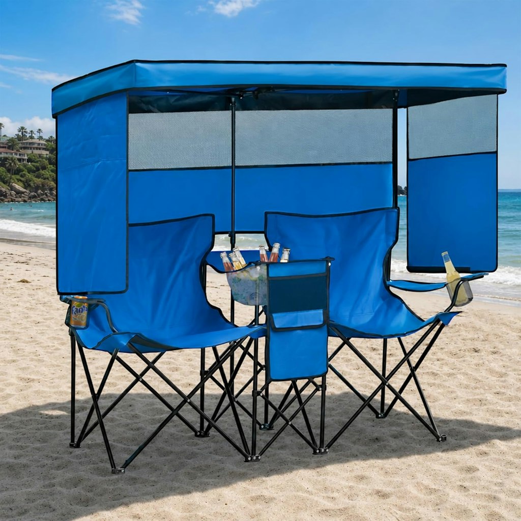 Double Beach Chair with Canopy Shade: $69.29 Double Beach Chair with Canopy Shade: $69.29