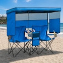 Double Beach Chair with Canopy Shade for $69 + free shipping