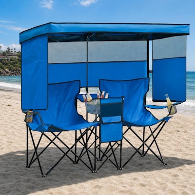 Double Beach Chair with Canopy Shade for $69 + free shipping