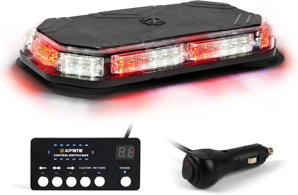 Xprite Rooftop Strobe Light Bar w/ Control Panel: $21