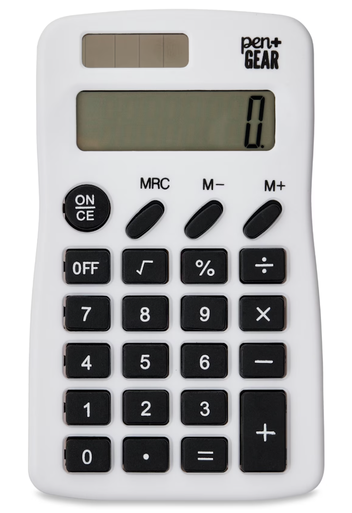 Pen+Gear Basic 8-Digit Handheld Calculator: $2.87