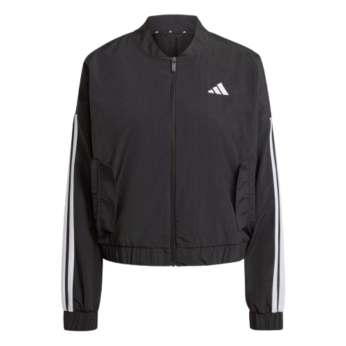 adidas Women's Essentials 3-Stripes Lifestyle Woven Bomber Jacket: $26 adidas Women's Essentials 3-Stripes Lifestyle Woven Bomber Jacket: $26