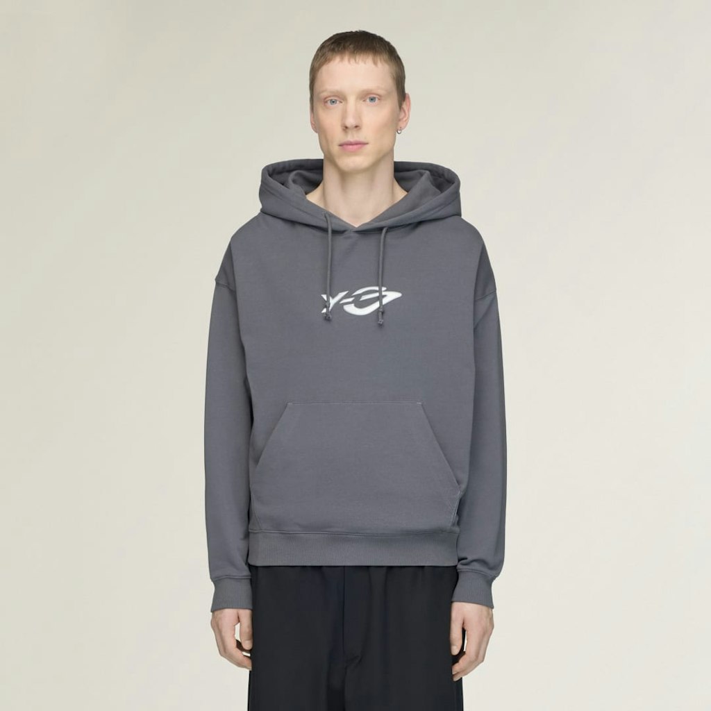 Y-3 French Terry Liquid Logo Hoodie: $300 Y-3 French Terry Liquid Logo Hoodie: $300