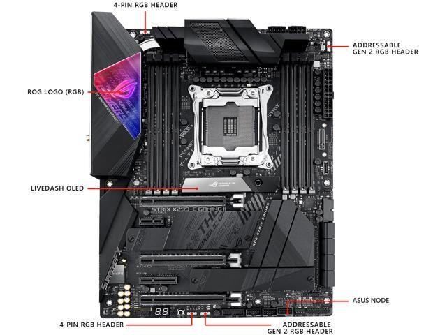 Asus ROG Strix X299-E Gaming II LGA 2066 ATX Motherboard: $532.53