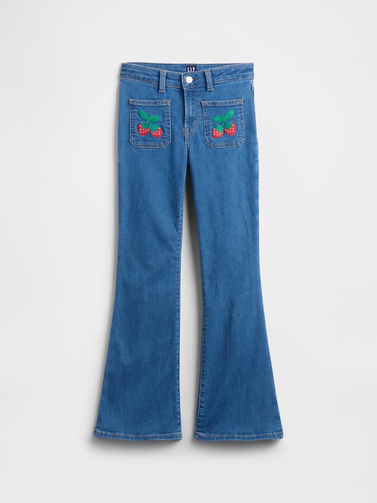 Kids' High-Rise Embroidered '70s Flare Jeans: $29.99 Kids' High-Rise Embroidered '70s Flare Jeans: $29.99