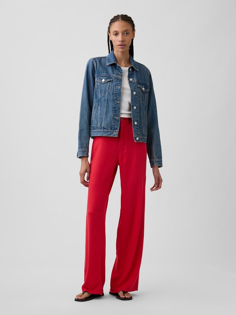 High Rise Linen-Blend Wide-Leg Pants: $25 High Rise Linen-Blend Wide-Leg Pants: $25
