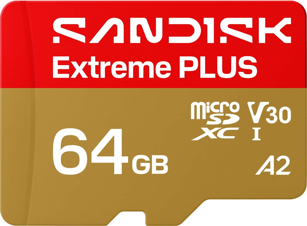 Sandisk 64GB Extreme Plus microSDXC UHS-I Memory Card: $42.99