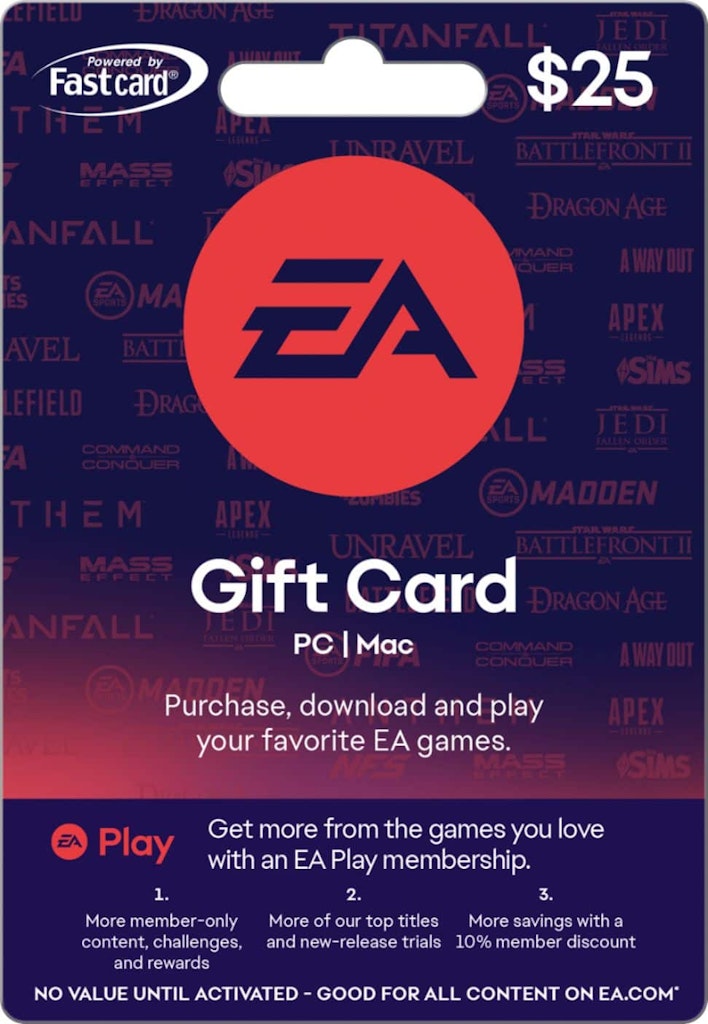 Electronic Arts $25 Gift Card: $25 Electronic Arts $25 Gift Card: $25