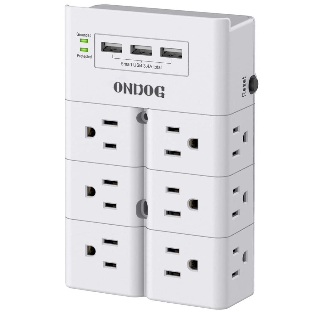 Ondog 12-Outlet Surge Protector Wall Mount Extender: $16.99 Ondog 12-Outlet Surge Protector Wall Mount Extender: $16.99