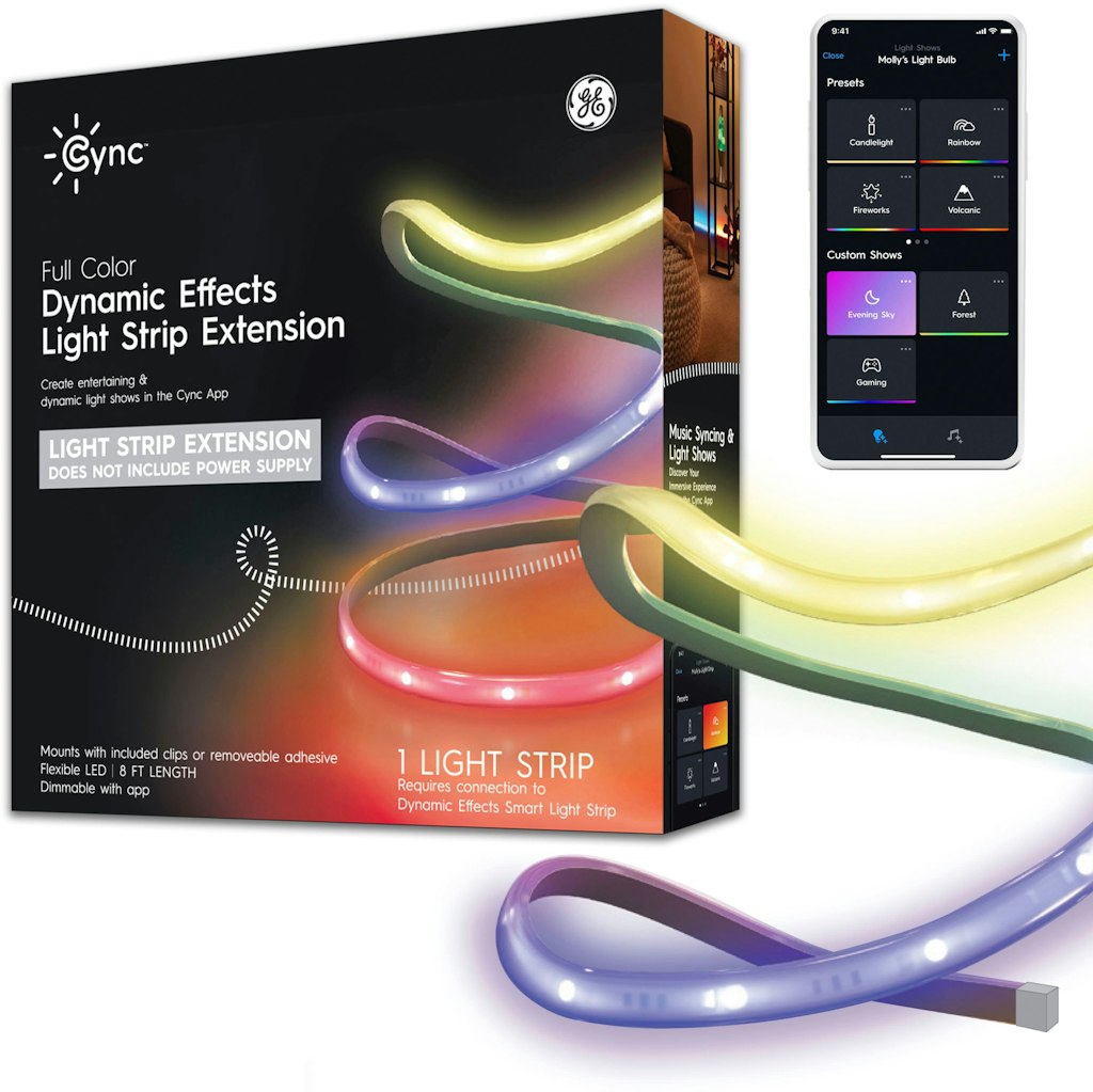 GE Cync 8-Foot Indoor Smart LED Light Strip Extension: $11.99 GE Cync 8-Foot Indoor Smart LED Light Strip Extension: $11.99