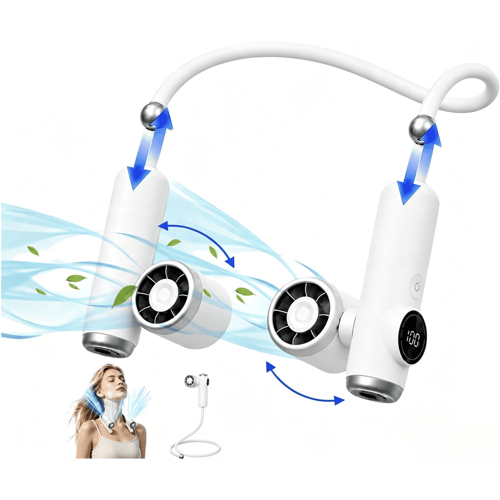 Portable Neck Fan with 4,000mAh Battery: $23.99 Portable Neck Fan with 4,000mAh Battery: $23.99