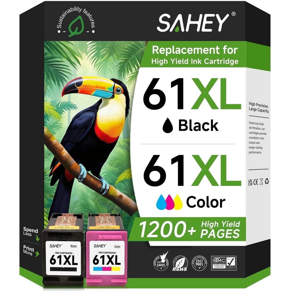 61XL Black and Tri-Color Ink Cartridge 2-Pack: $25.25