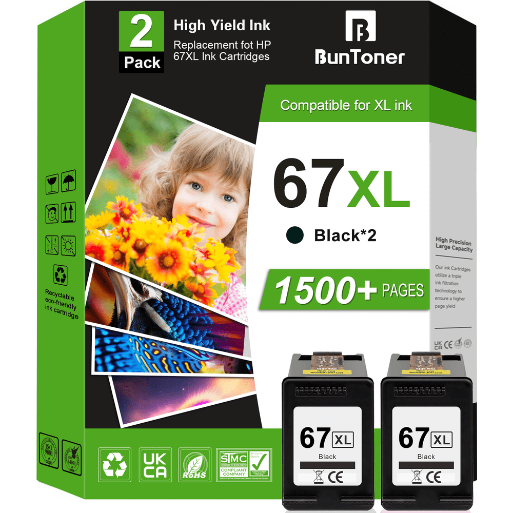 HP 67XL Black Ink Cartridge 2-Pack: $30
