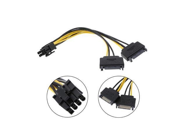 Dual SATA to PCI-E 8-Pin and 6-Pin Power Cable: $20.78 Dual SATA to PCI-E 8-Pin and 6-Pin Power Cable: $20.78