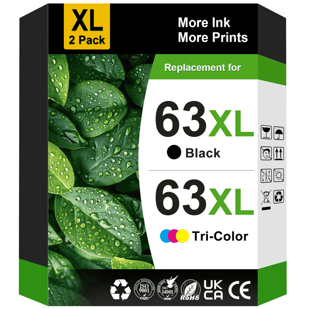 63XL Black and Tri-Color Ink Cartridge 2-Pack: $25.53 63XL Black and Tri-Color Ink Cartridge 2-Pack: $25.53