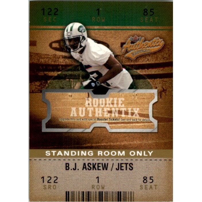 2003 Fleer Authentix Standing Room Only B.J. Askew Trading Card: $13.50 2003 Fleer Authentix Standing Room Only B.J. Askew Trading Card: $13.50
