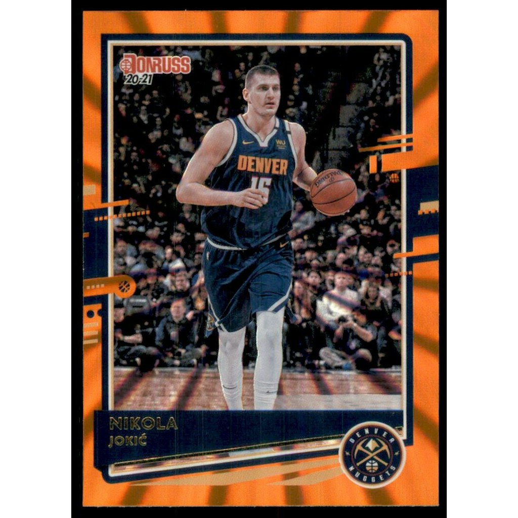 2020-21 Donruss Nikola Jokic Holo Orange Laser Trading Card: $18 2020-21 Donruss Nikola Jokic Holo Orange Laser Trading Card: $18