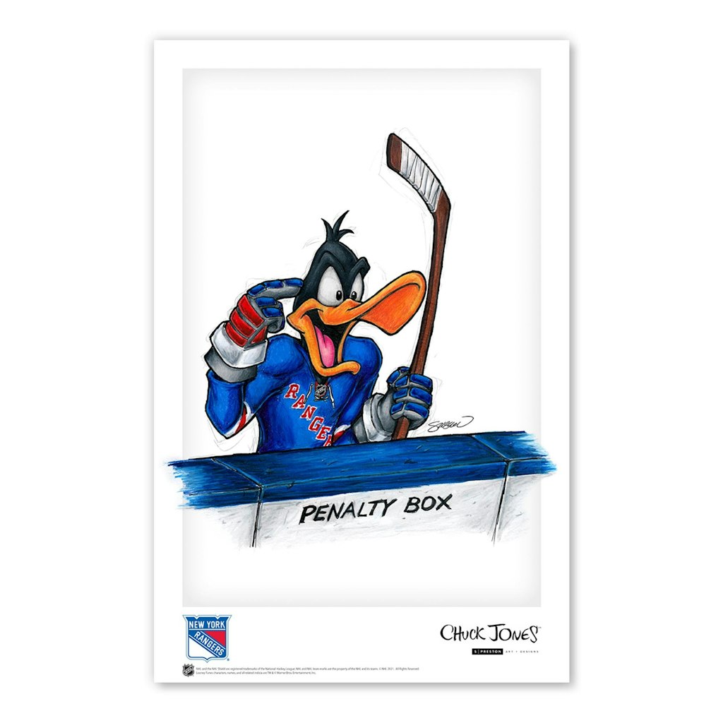 Daffy Duck New York Rangers 11" x 17" Poster Print: $44.99
