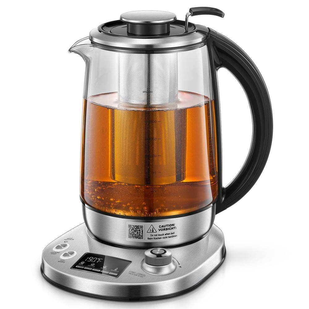 Fohere 1.7L Electric Tea Kettle with Temperature Control: $39.99