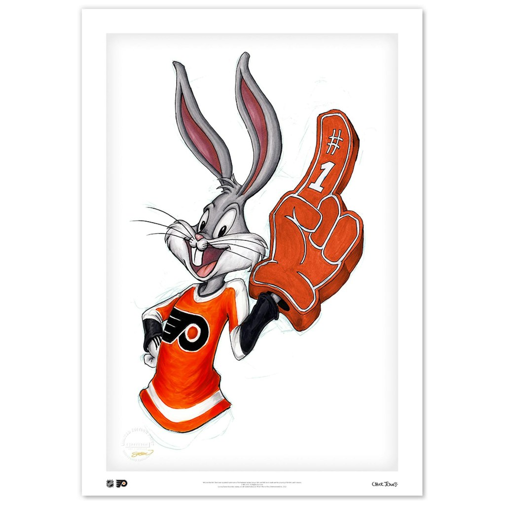 Bugs Bunny Philadelphia Flyers 24" x 36" Fine Art Print: $159.99 Bugs Bunny Philadelphia Flyers 24" x 36" Fine Art Print: $159.99