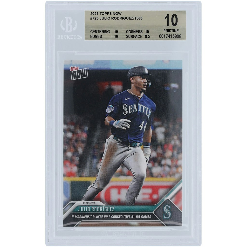 Julio Rodriguez 2023 Topps Now Seattle Mariners #723 BGS Authenticated Card: $69.99 Julio Rodriguez 2023 Topps Now Seattle Mariners #723 BGS Authenticated Card: $69.99