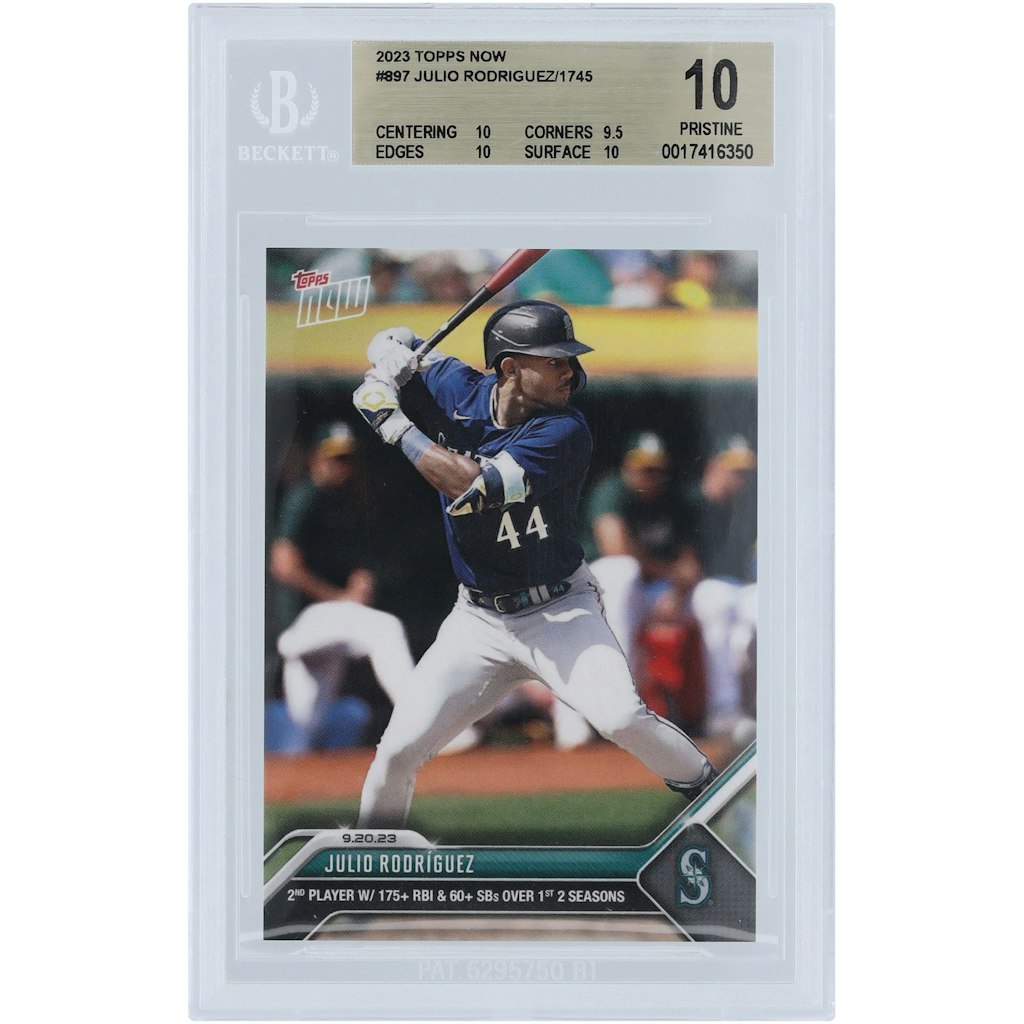 Julio Rodriguez 2023 Topps Now Seattle Mariners BGS 10 Authenticated Card: $69.99 Julio Rodriguez 2023 Topps Now Seattle Mariners BGS 10 Authenticated Card: $69.99