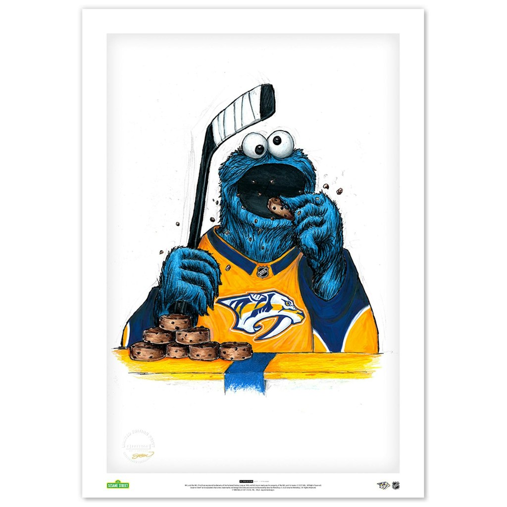 Nashville Predators Cookie Monster 14" x 20" Fine Art Print: $79.99 Nashville Predators Cookie Monster 14" x 20" Fine Art Print: $79.99