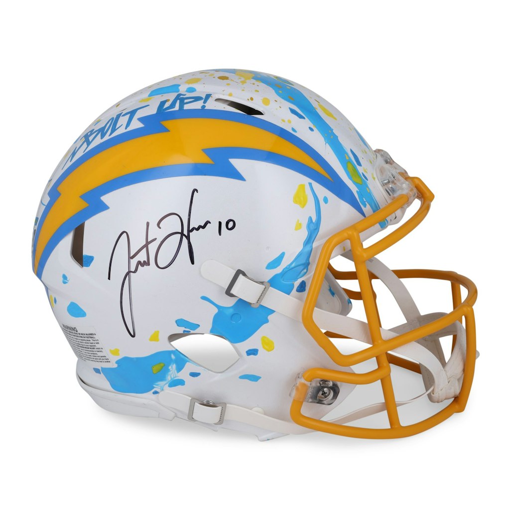 Justin Herbert Los Angeles Chargers Autographed Riddell Speed Authentic Helmet: $8,299.99