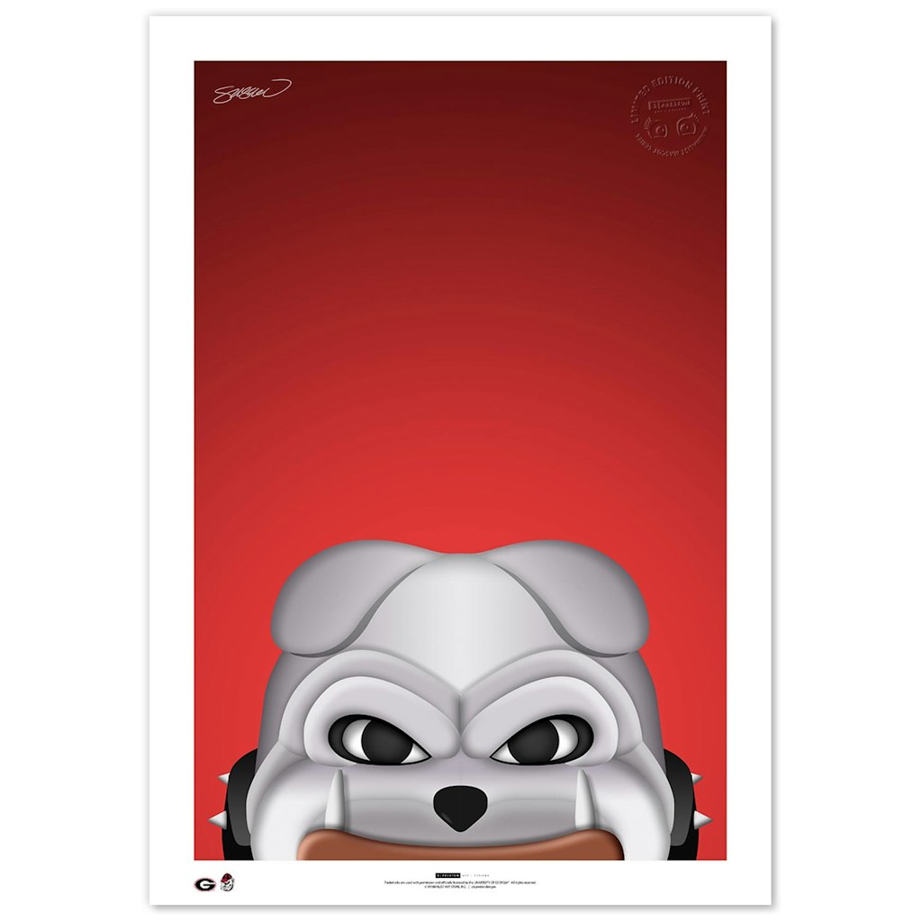 Georgia Bulldogs 24" x 36" Mascot Fine Art Print: $159.99 Georgia Bulldogs 24" x 36" Mascot Fine Art Print: $159.99