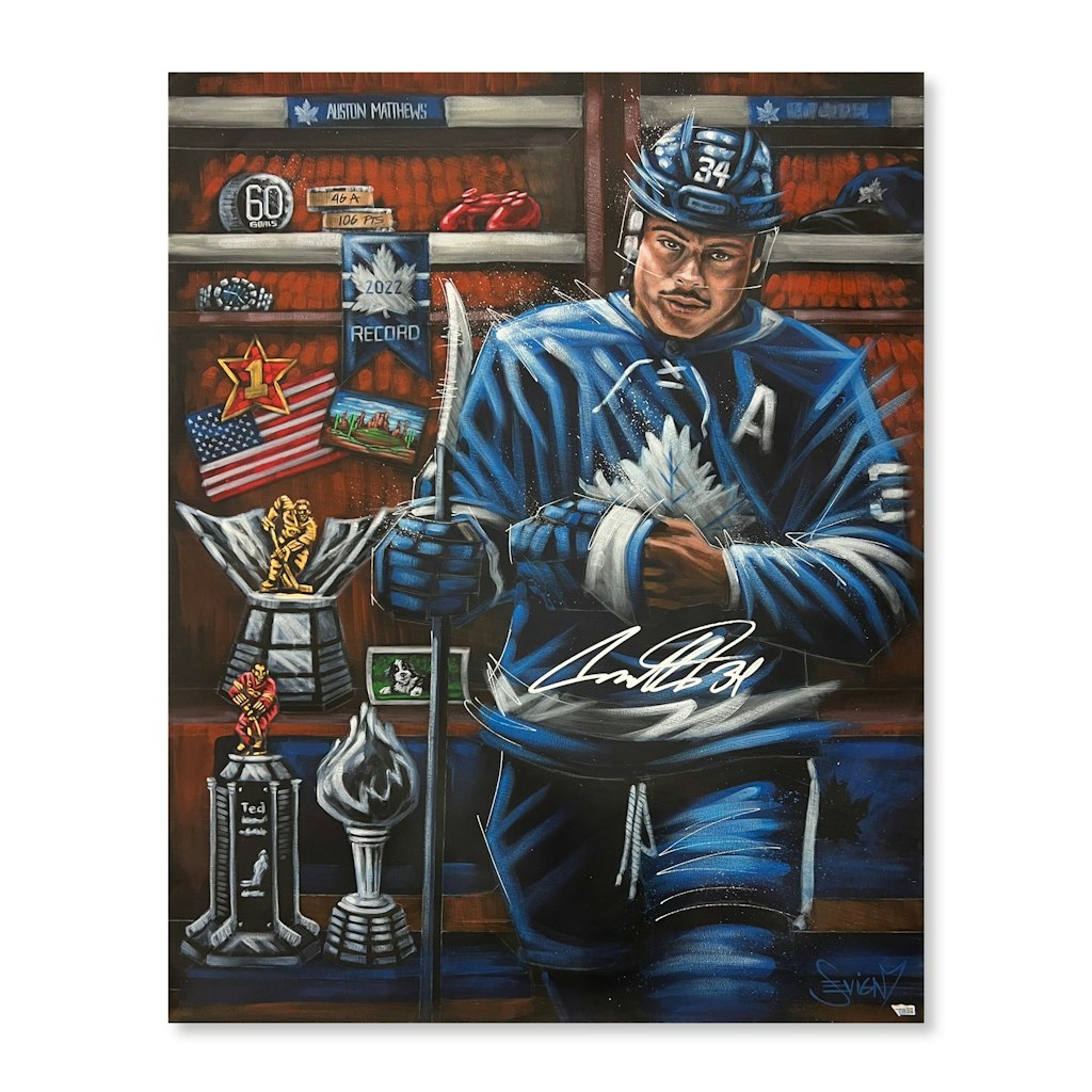 Auston Matthews Toronto Maple Leafs 30" x 40" Autographed Canvas Artwork: $7,499.99