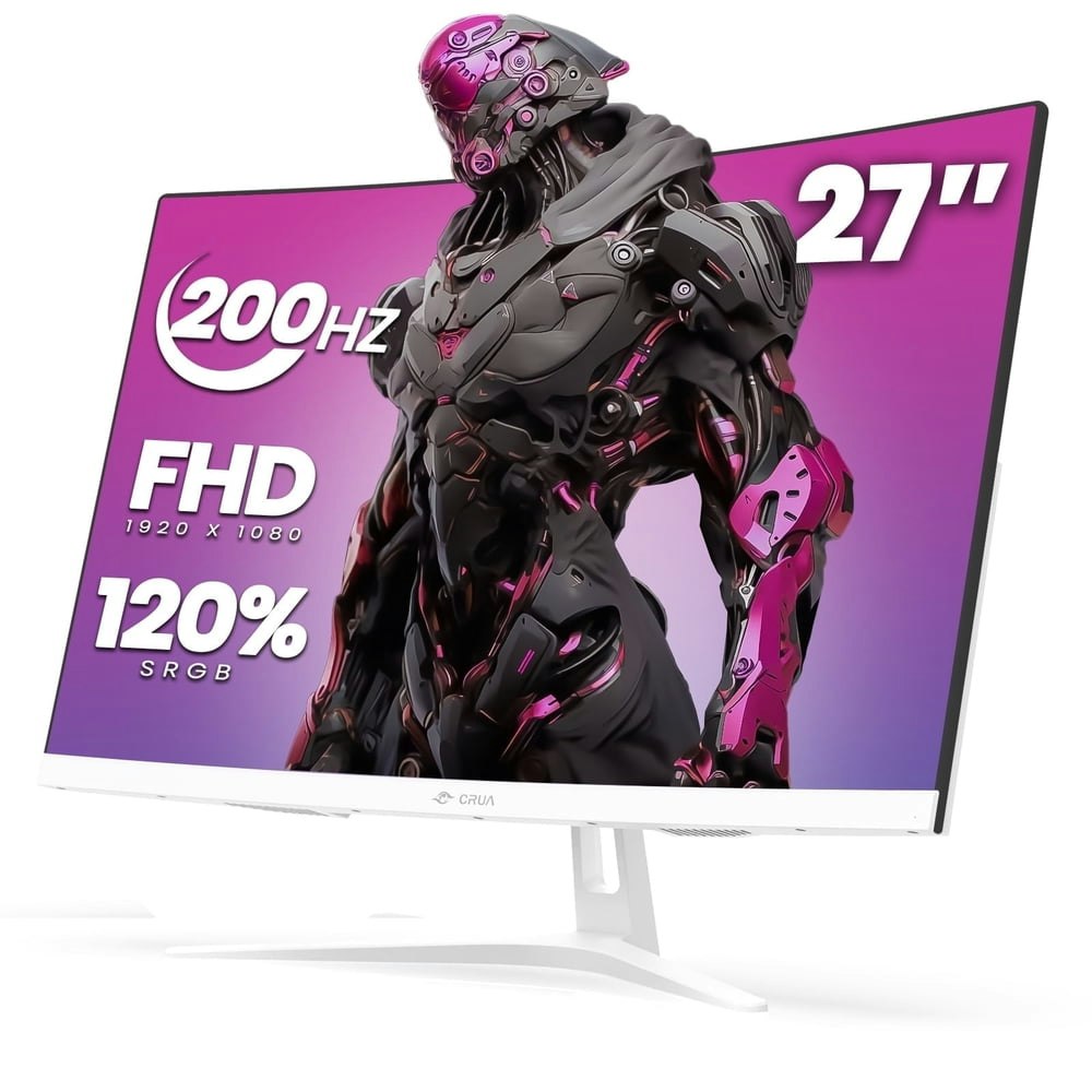 Crua 27" 1080p LED FreeSync Curved Monitor: $119.49